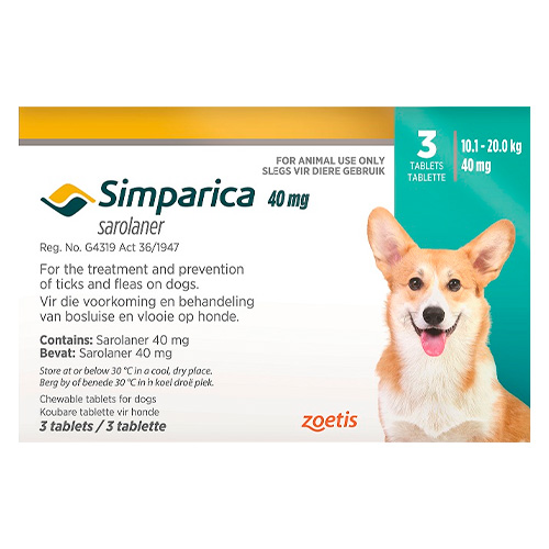 Simparica 10mg for Very Small Dogs 2.5-5kg (PURPLE)